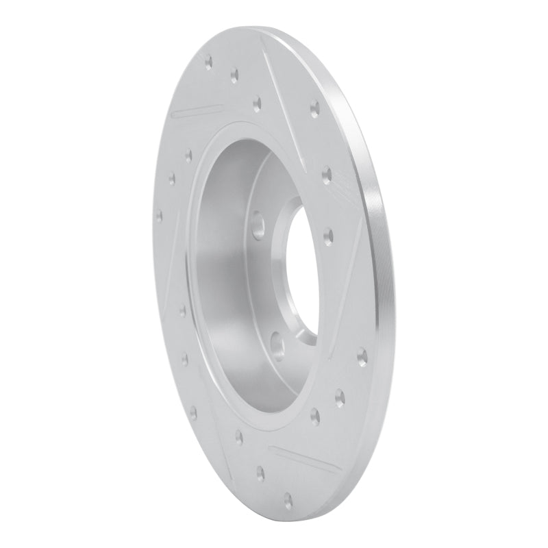 R1 02-06 Audi A4 Quattro Rear Left Drilled & Slotted Silver Brake Rotor