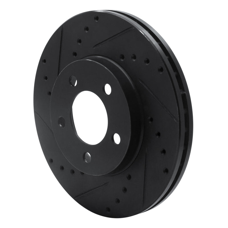 R1 91-00 Ford Thunderbird Front Left Drilled & Slotted Black Brake Rotor