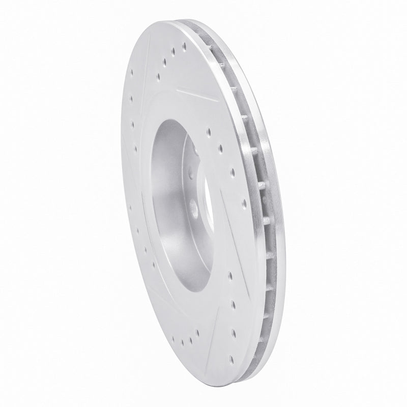 R1 98-15 Volkswagen Golf City (Canada) Front Right Drilled & Slotted Silver Brake Rotor