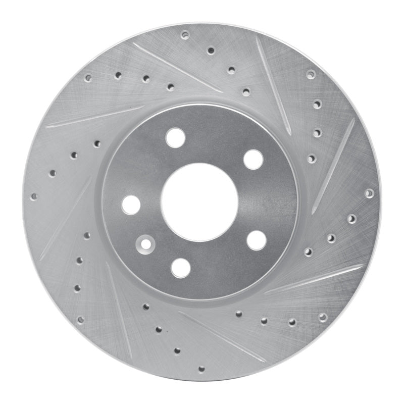 R1 06-15 Lexus IS250 Rear Right Drilled & Slotted Silver Brake Rotor