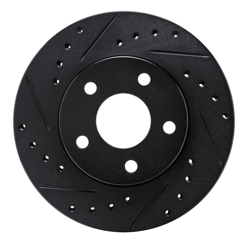 R1 82-84 Buick SKYHAWK Front Left Drilled & Slotted Black Brake Rotor