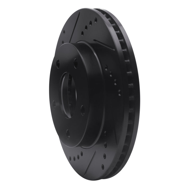 R1 79-98 Buick Riviera Front/Rear Left Drilled & Slotted Black Brake Rotor