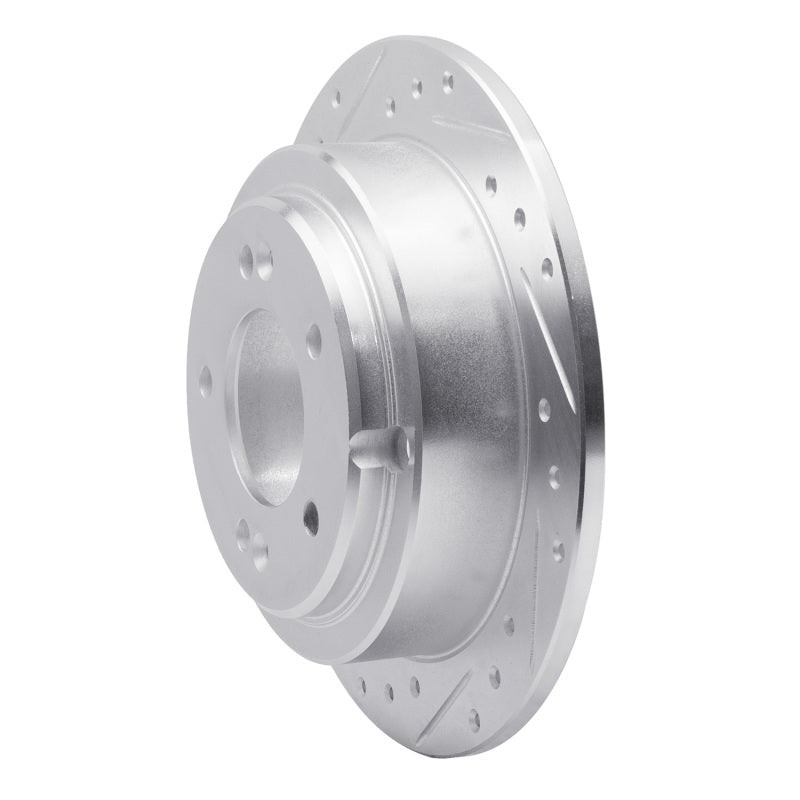 R1 04-06 Kia AMANTI Rear Left Drilled & Slotted Silver Brake Rotor