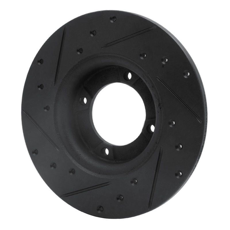 R1 74-84 Ford COURIER (USA/Canada) Front Right Drilled & Slotted Black Brake Rotor