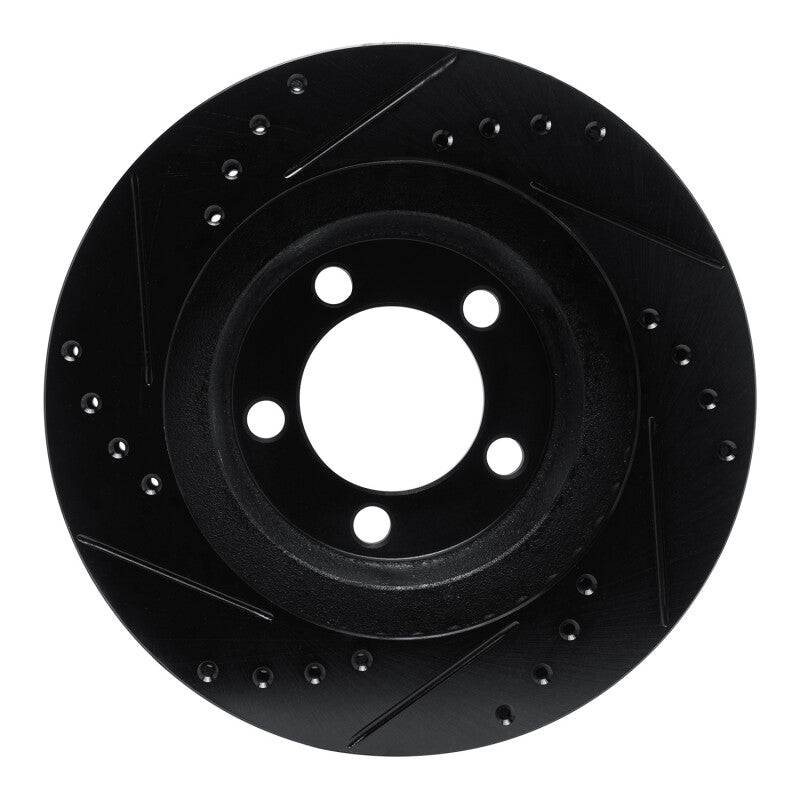 R1 67-67 Ford Galaxie Front Right Drilled & Slotted Black Brake Rotor