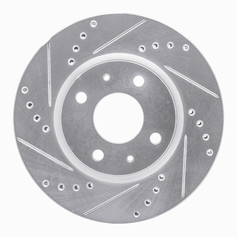 R1 86-06 Nissan Pulsar NX Front Left Drilled & Slotted Silver Brake Rotor