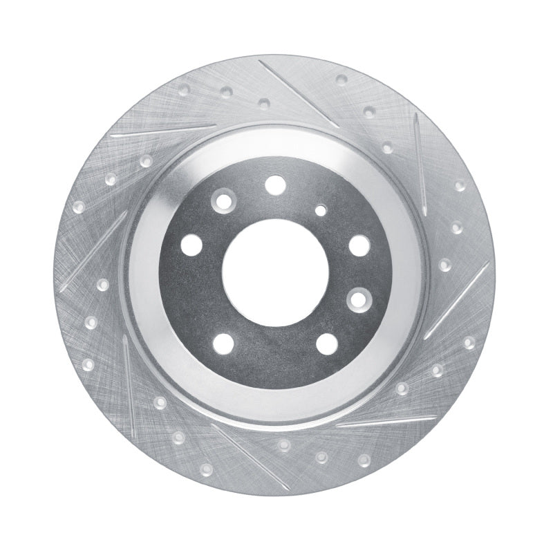 R1 13-25 Mazda MX-30 Rear Right Drilled & Slotted Silver Brake Rotor