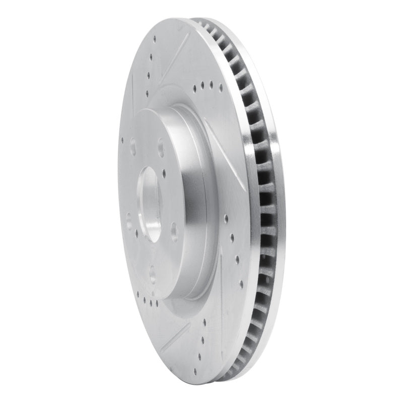 R1 86-89 Toyota Van Front Left Drilled & Slotted Silver Brake Rotor