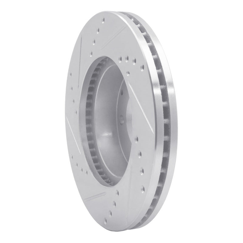 R1 92-95 Mazda MPV Front Right Drilled & Slotted Silver Brake Rotor
