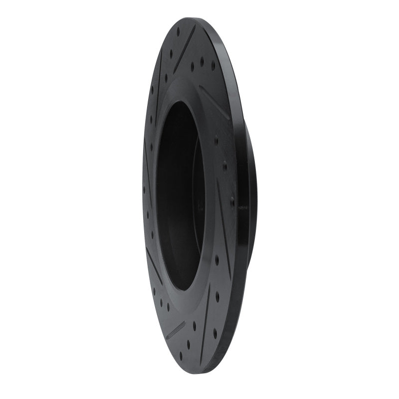 R1 12-20 Mercedes-Benz SLC300 Rear Right Drilled & Slotted Black Brake Rotor