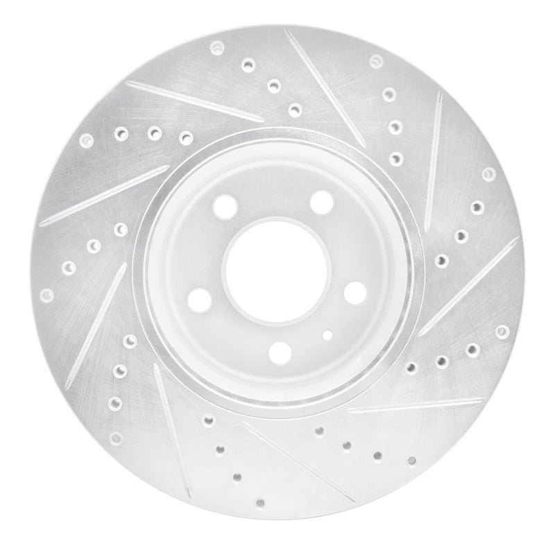 R1 08-12 Audi Q5 (Mexico) Front Left Drilled & Slotted Silver Brake Rotor