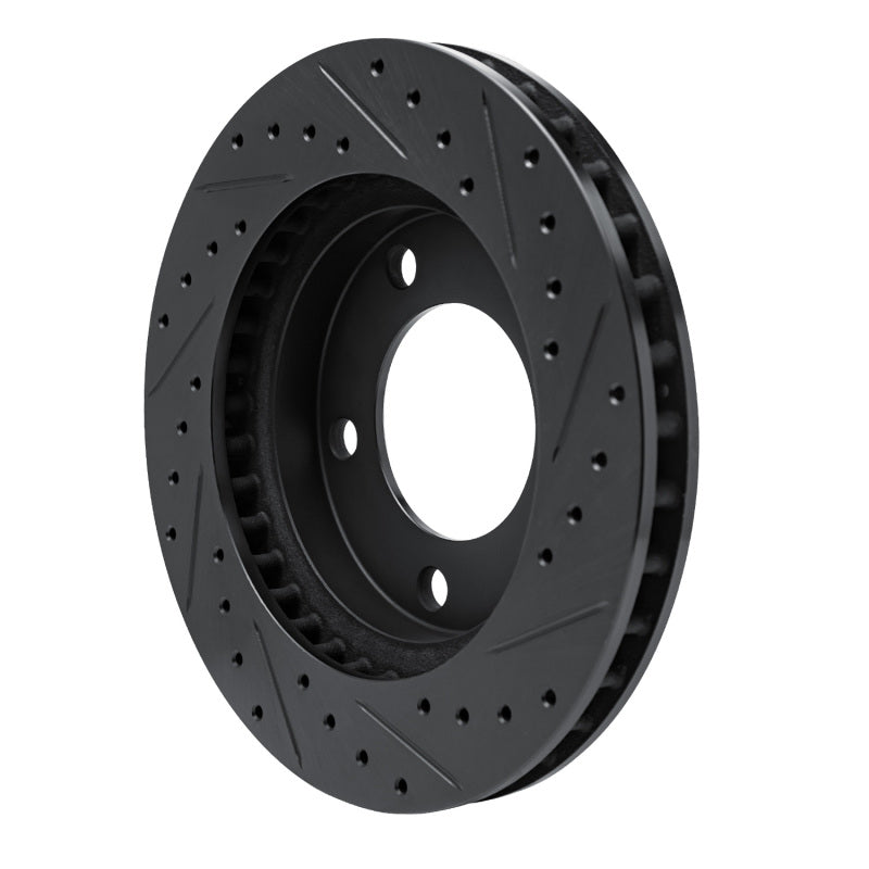 R1 74-80 International SCOUT II Front Left Drilled & Slotted Black Brake Rotor