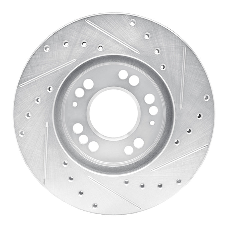 R1 1991-2004 Dodge STEALTH Front Left Drilled & Slotted Silver Brake Rotor