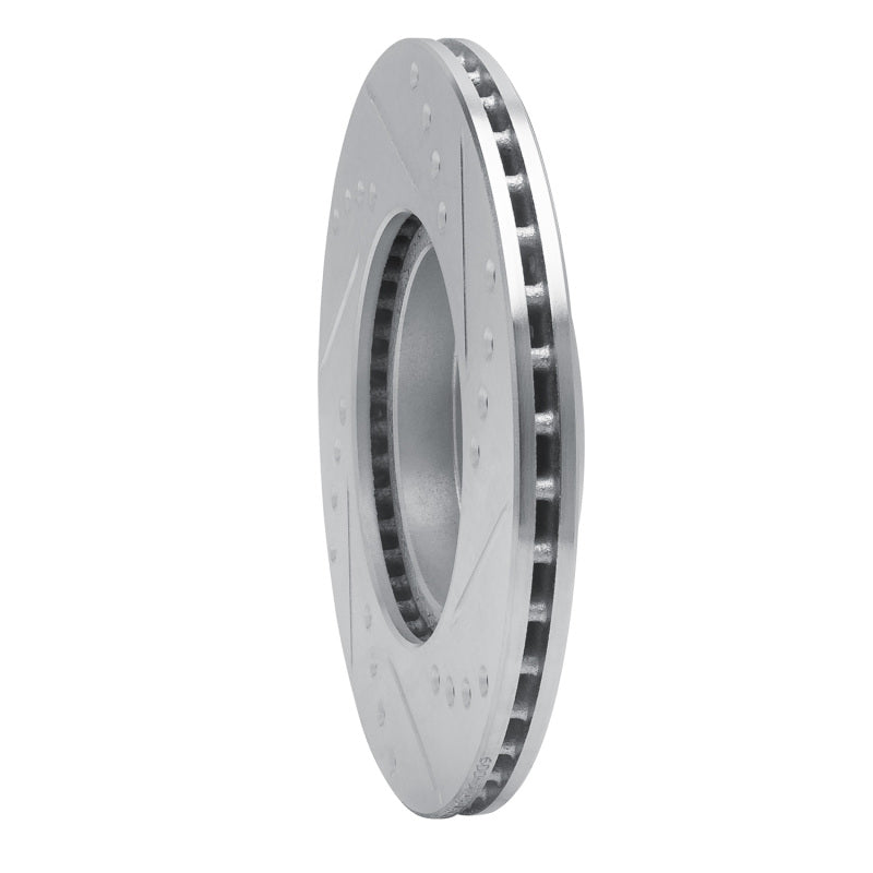 R1 84-87 Toyota Corolla (US/Canada) Front Left Drilled & Slotted Silver Brake Rotor