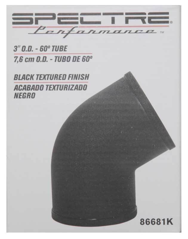 Spectre Tube Intake 3in od 60 Degree - Black