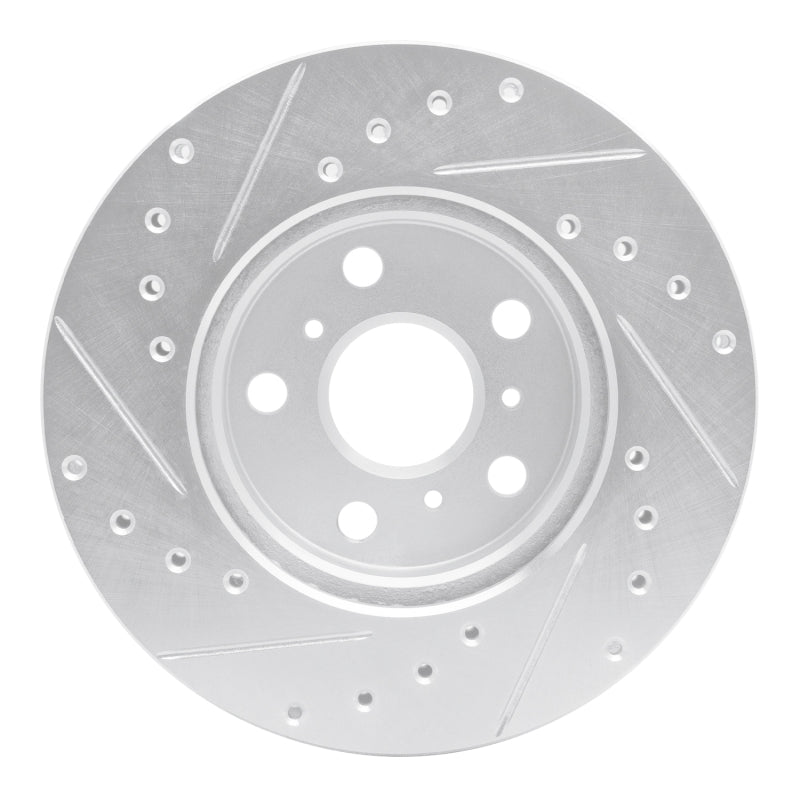 R1 88-93 Toyota Celica Front Right Drilled & Slotted Silver Brake Rotor