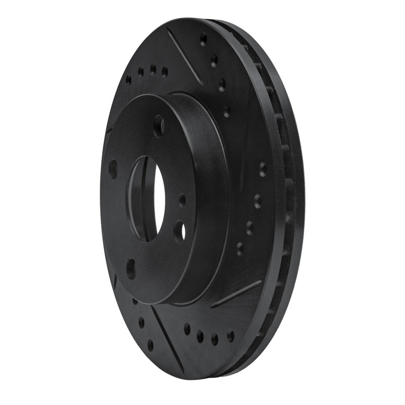 R1 90-01 Ford Escort Front Right Drilled & Slotted Black Brake Rotor