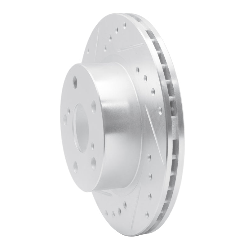 R1 89-92 Toyota Cressida Front Left Drilled & Slotted Silver Brake Rotor