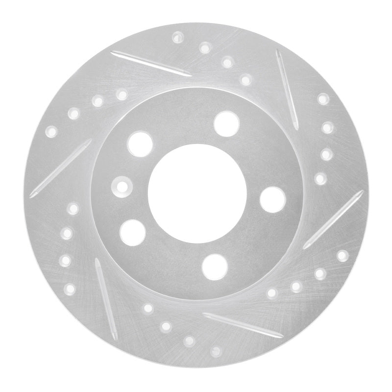 R1 01-06 Audi TT Quattro Rear Right Drilled & Slotted Silver Brake Rotor