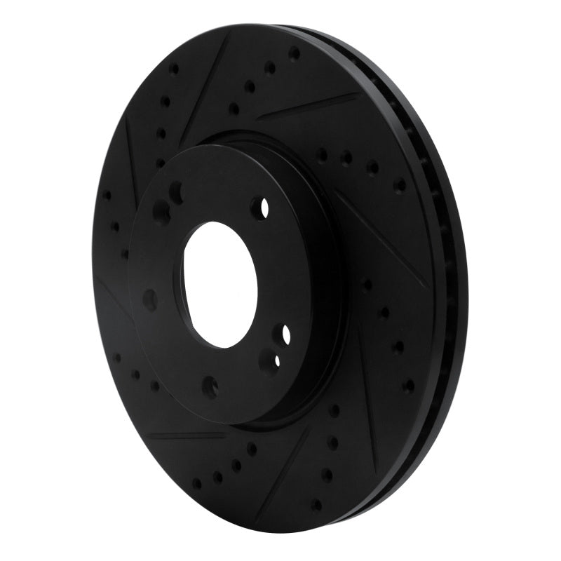 R1 07-10 Kia Rondo (Canada) Front Left Drilled & Slotted Black Brake Rotor