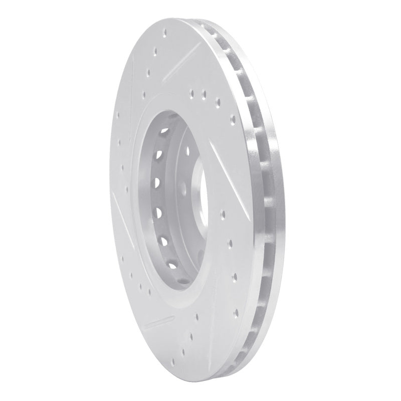 R1 20-25 Nissan SENTRA Front Right Drilled & Slotted Silver Brake Rotor