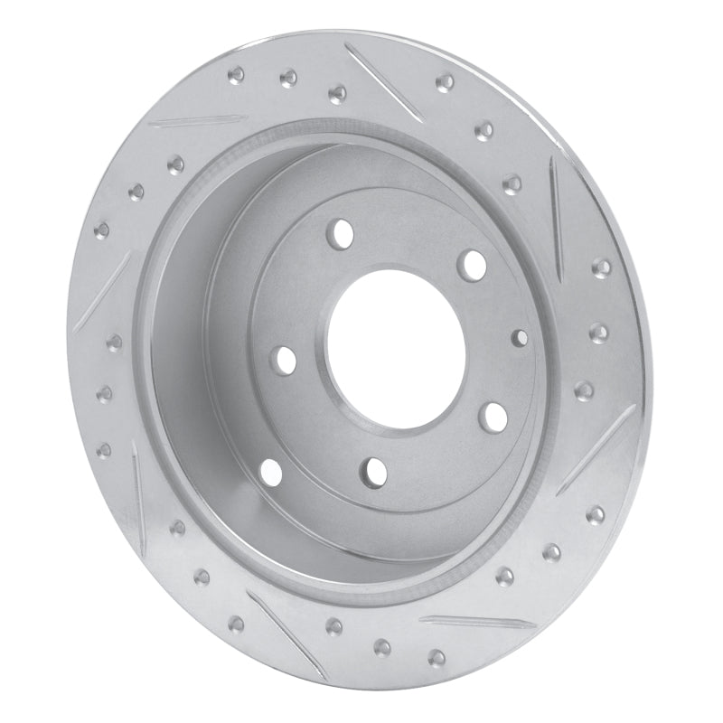 R1 95-02 Mazda Millenia Rear Left Drilled & Slotted Silver Brake Rotor