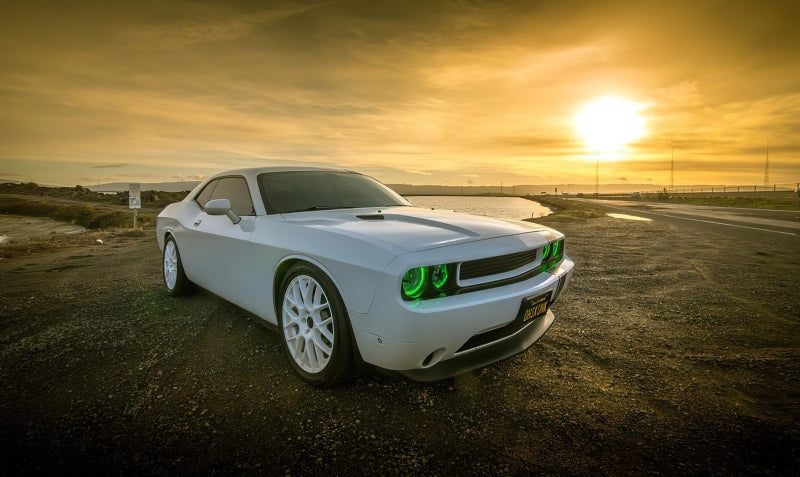 Oracle 08-14 Dodge Challenger LED Projector Headlight Halo Kit - Green