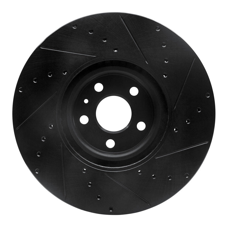 R1 16-26 Polestar Polestar 2 Front Left Drilled & Slotted Black Brake Rotor