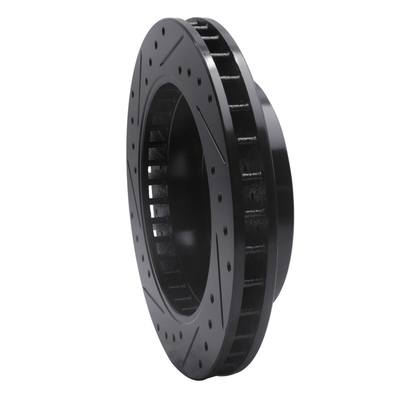 R1 1988-2000 Cadillac Escalade Front Right Drilled & Slotted Black Brake Rotor