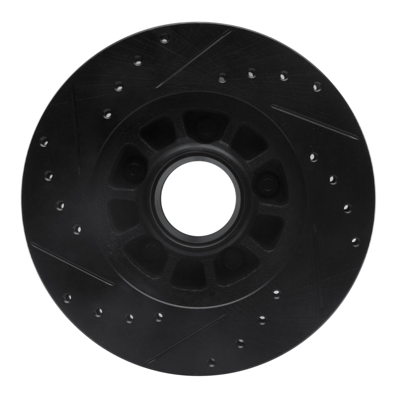 R1 83-92 Ford Explorer Front Right Drilled & Slotted Black Brake Rotor