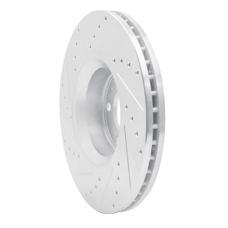 R1 05-11 Audi A6 Quattro Front Right Drilled & Slotted Silver Brake Rotor
