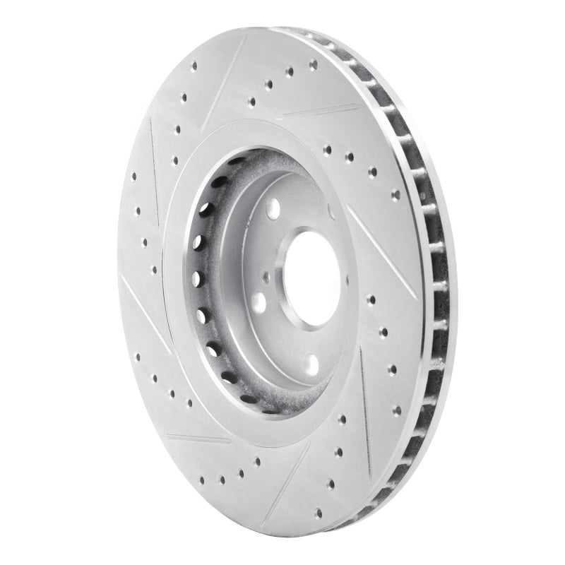 R1 08-21 Lexus NX200T Front Right Drilled & Slotted Silver Brake Rotor