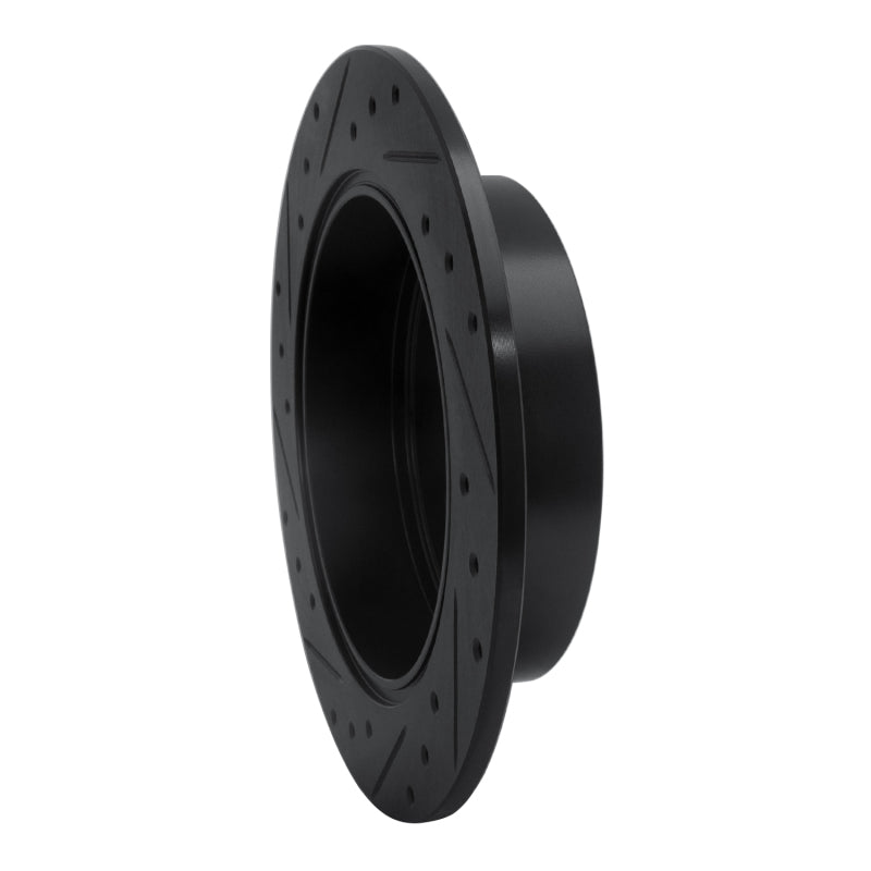R1 04-11 Mitsubishi Endeavor Rear Right Drilled & Slotted Black Brake Rotor