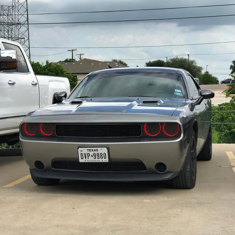 Oracle 08-14 Dodge Challenger LED Projector Headlight Halo Kit - Red