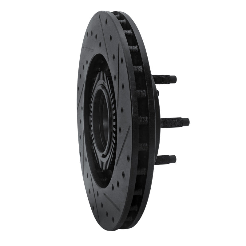 R1 95-97 Ford Ranger (USA/Canada) Front Left Drilled & Slotted Black Brake Rotor