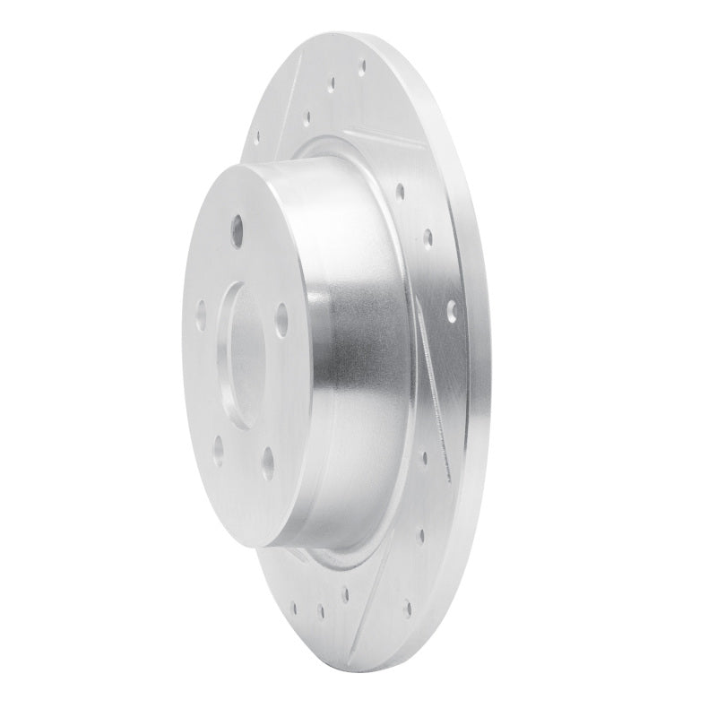 R1 88-89 Mazda 929 Rear Left Drilled & Slotted Silver Brake Rotor