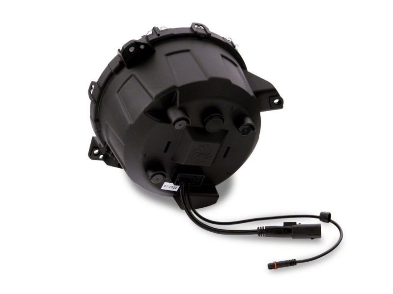 Raxiom 18-23 Jeep Wrangler JL Axial Series 9-In LED Headlights- Black Housing (Clear Lens)
