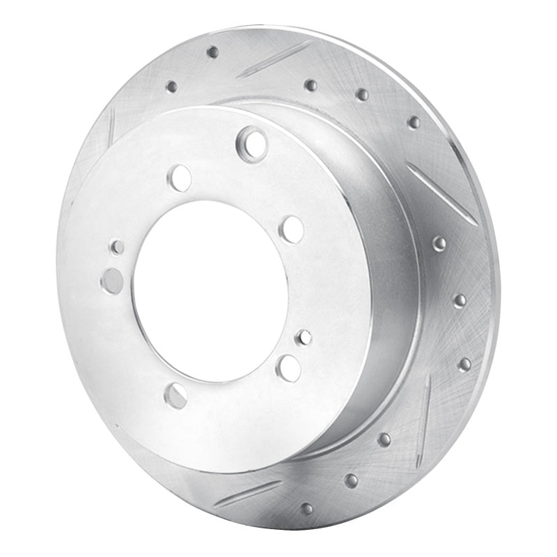 R1 94-07 Chrysler SEBRING Rear Left Drilled & Slotted Silver Brake Rotor