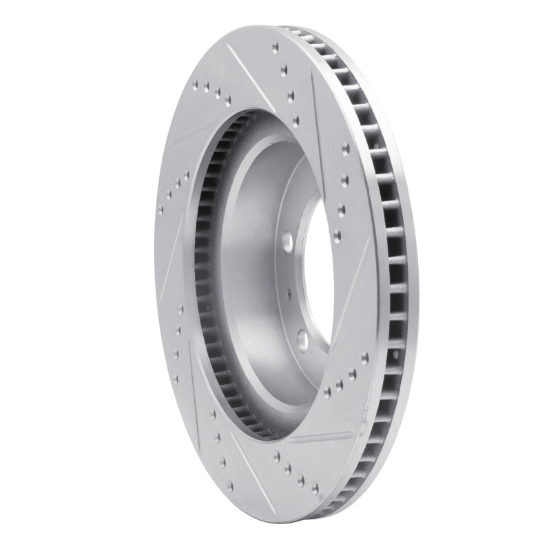R1 03-23 Toyota FJ Cruiser Front Left Drilled & Slotted Silver Brake Rotor
