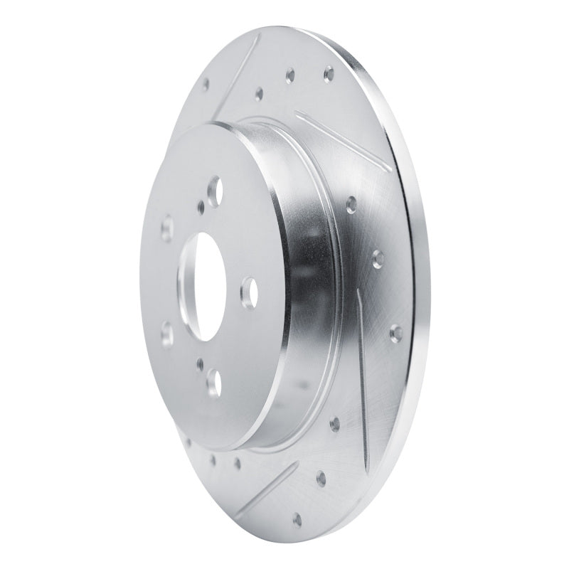 R1 19-25 Toyota Corolla (US/Canada) Rear Left Drilled & Slotted Silver Brake Rotor