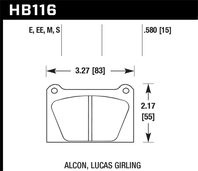 Hawk Blue 9012 Motorsports Race Pads