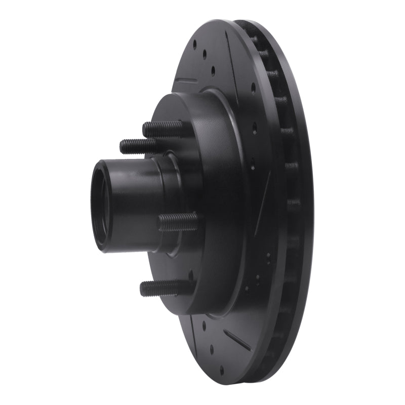 R1 91-03 Chevrolet S10 Blazer Front Right Drilled & Slotted Black Brake Rotor