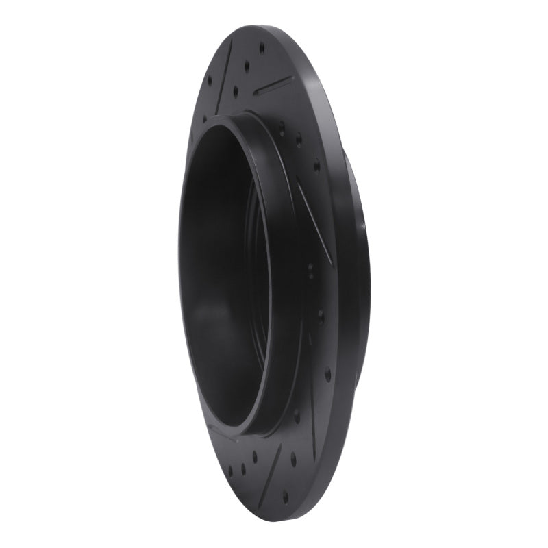 R1 02-10 Ford Explorer Rear Right Drilled & Slotted Black Brake Rotor