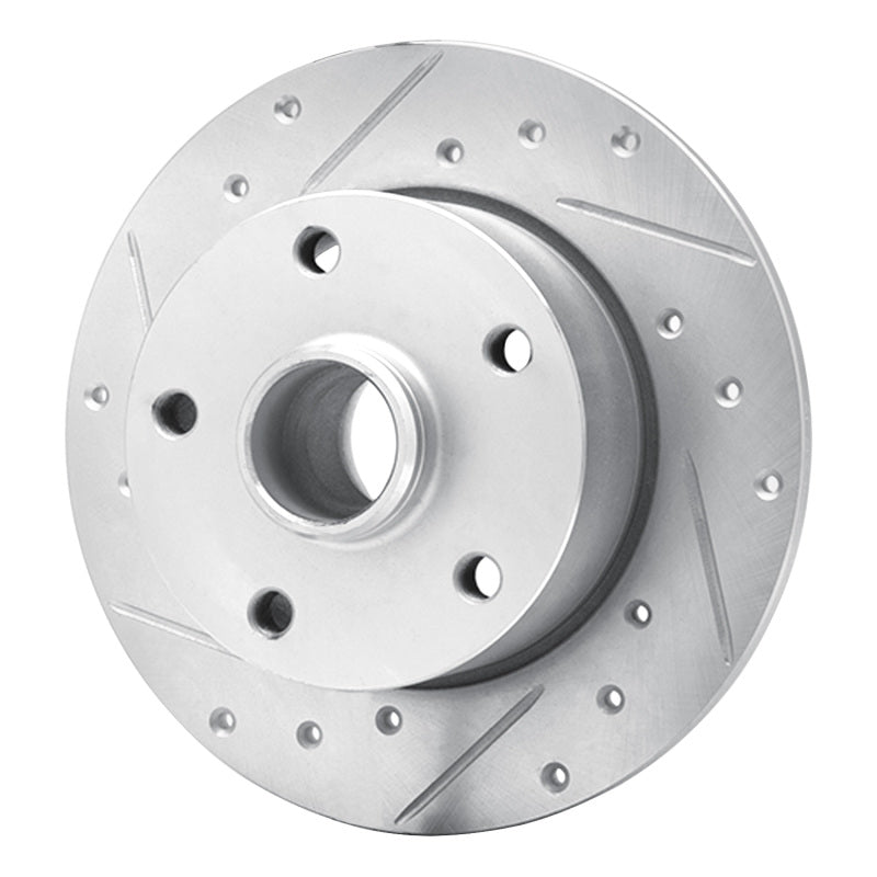 R1 96-08 Audi A4 (Mexico) Rear Left Drilled & Slotted Silver Brake Rotor