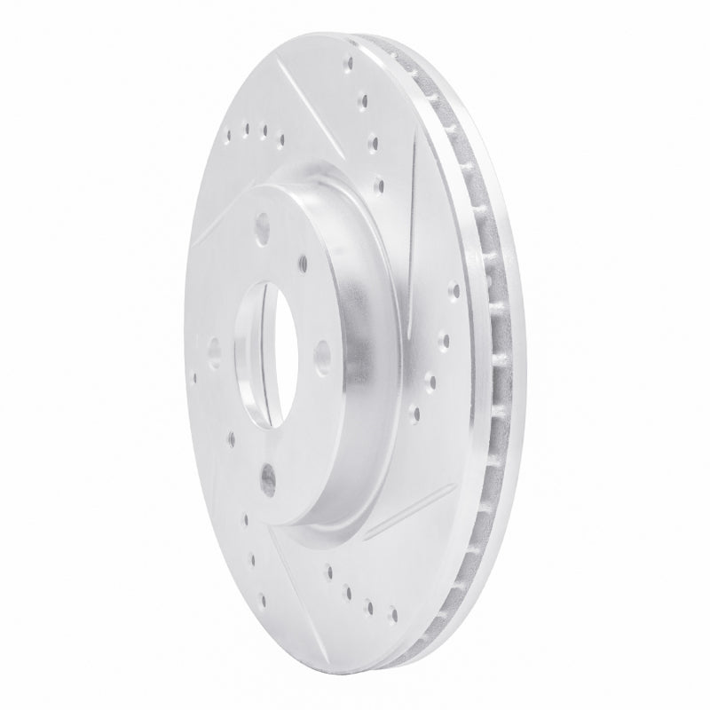 R1 1972-1982 Toyota CORONA Front Right Drilled & Slotted Silver Brake Rotor
