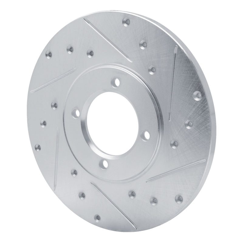 R1 76-81 Toyota Celica Front Right Drilled & Slotted Silver Brake Rotor