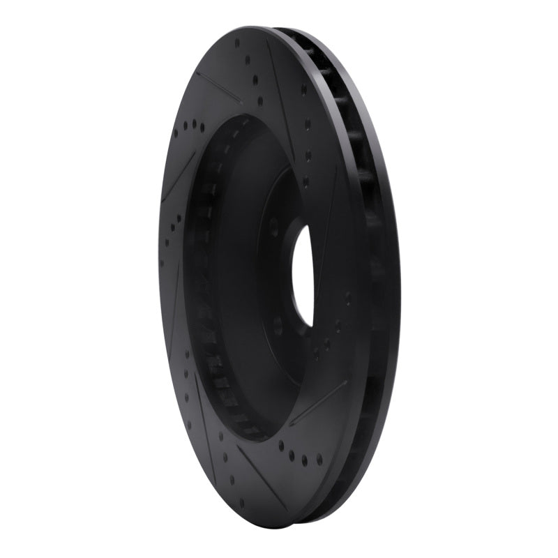 R1 88-96 Chevrolet Corvette Right Front Drilled & Slotted Black Brake Rotor