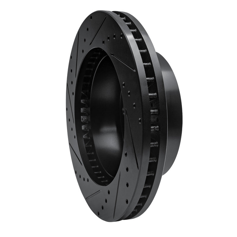 R1 05-12 Ford F-250 4WD (Super Duty) Front Right Drilled & Slotted Black Brake Rotor