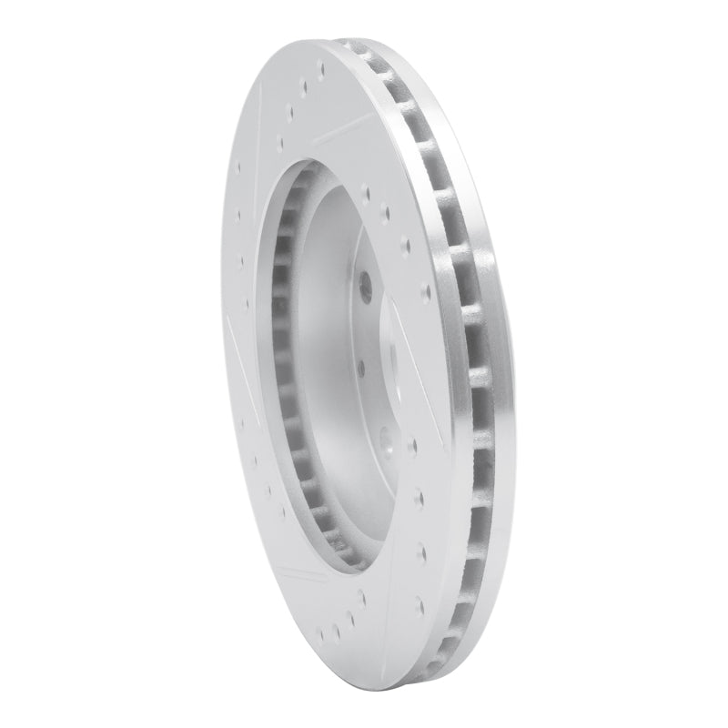 R1 93-03 Ford Probe Front Right Drilled & Slotted Silver Brake Rotor