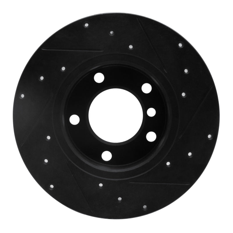 R1 95-98 BMW Z3 Front Left Drilled & Slotted Black Brake Rotor